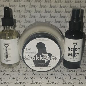 Humbled Beauty Beard Drops, CrakkButta, and Body Mist Set